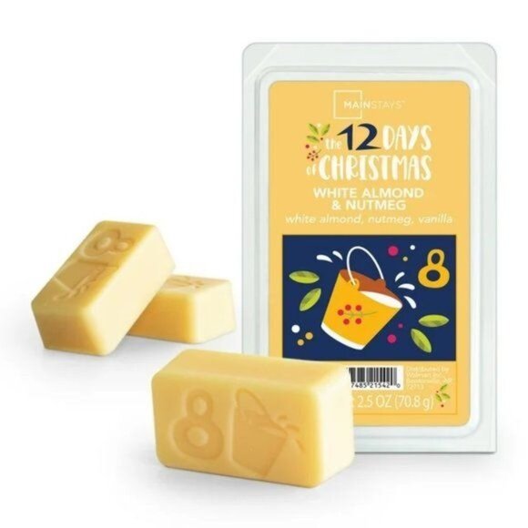 Mainstays 8th Day 12 Days Of Christmas White Almond & Nutmeg Scented Wax Cubes - Picture 4 of 4